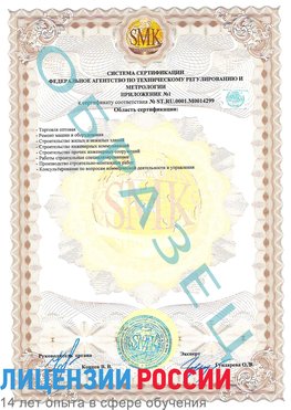 Образец сертификата соответствия (приложение) Ангарск Сертификат ISO 14001
